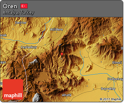 Physical 3D Map of Ören