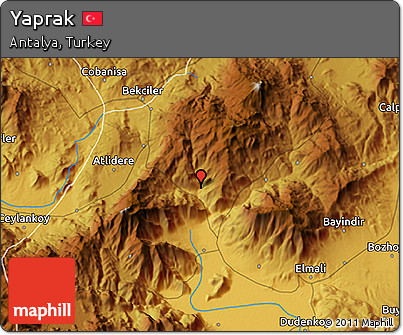 Physical 3D Map of Yaprak