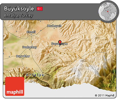 Satellite 3D Map of Büyüksöyle