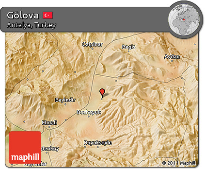Satellite 3D Map of Gölova
