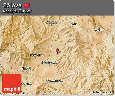 Satellite 3D Map of Gölova