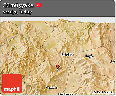 Satellite 3D Map of Gümüşyaka