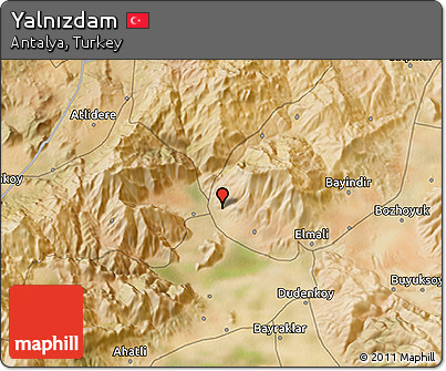 Satellite 3D Map of Yalnızdam
