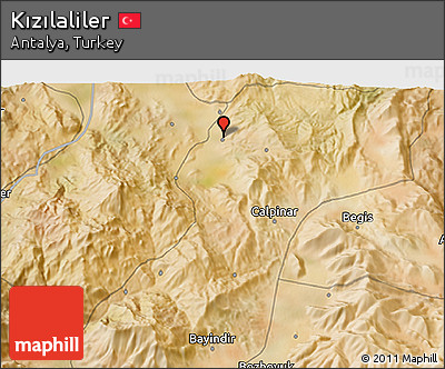 Satellite 3D Map of Kızılaliler