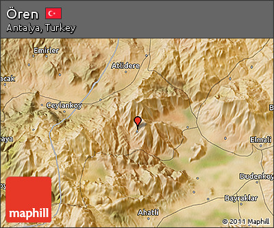 Satellite 3D Map of Ören