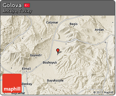 Shaded Relief 3D Map of Gölova