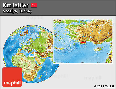 Physical Location Map of Kızılaliler