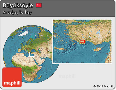 Satellite Location Map of Büyüksöyle