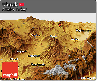 Physical Panoramic Map of Ulucak