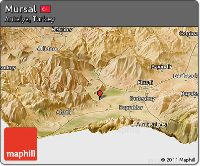 Satellite Panoramic Map of Mursal