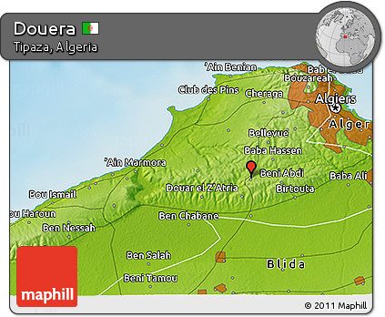 Physical 3D Map of Douera