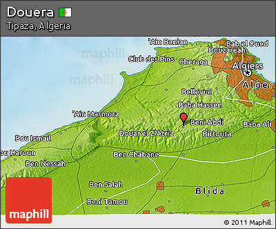 Physical 3D Map of Douera