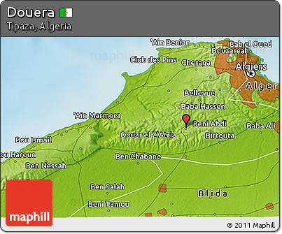 Physical 3D Map of Douera