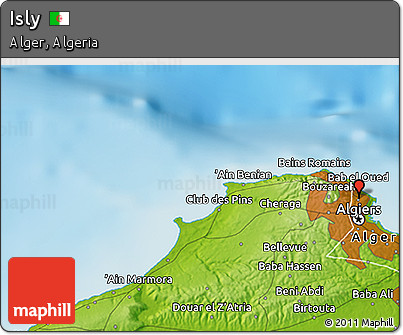 Physical 3D Map of Isly