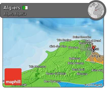 Political 3D Map of Algiers