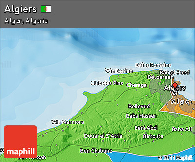 Political 3D Map of Algiers