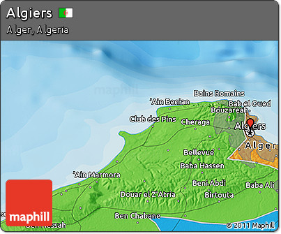 Political 3D Map of Algiers