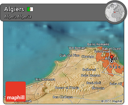 Satellite 3D Map of Algiers