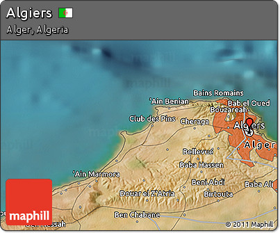 Satellite 3D Map of Algiers