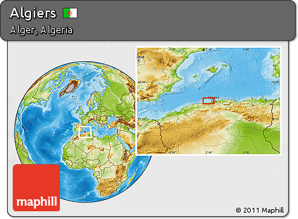 Physical Location Map of Algiers
