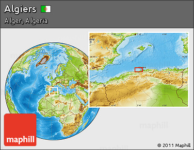 Physical Location Map of Algiers