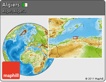 Physical Location Map of Algiers