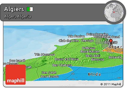 Political Panoramic Map of Algiers