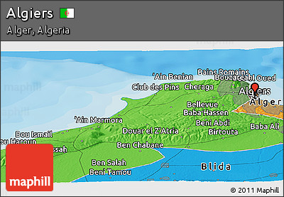 Political Panoramic Map of Algiers