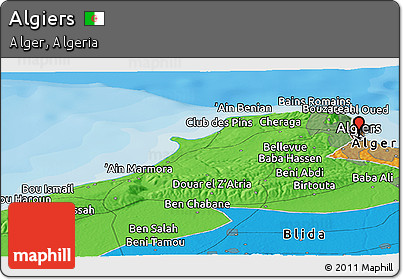 Political Panoramic Map of Algiers
