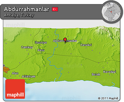 Physical 3D Map of Abdurrahmanlar