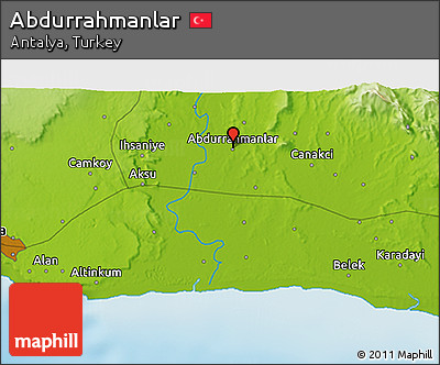 Physical 3D Map of Abdurrahmanlar