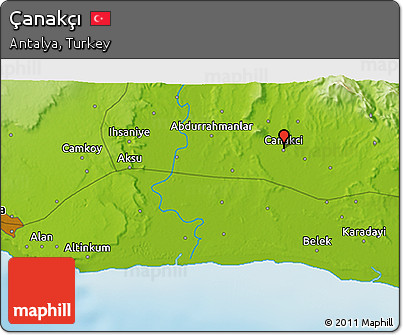 Physical 3D Map of Çanakçı
