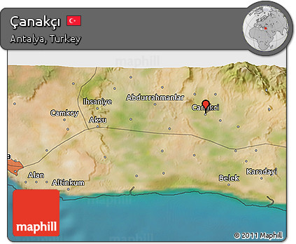 Satellite 3D Map of Çanakçı