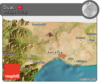 Satellite 3D Map of Duacı