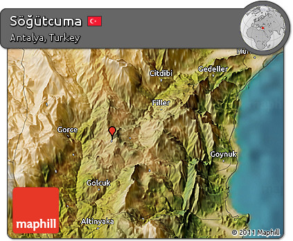 Satellite 3D Map of Söğütcuma