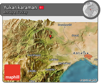 Satellite 3D Map of Yukarıkaraman