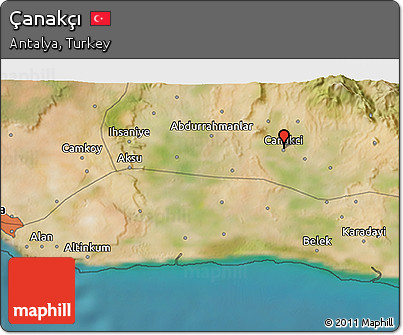 Satellite 3D Map of Çanakçı