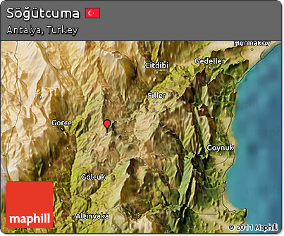 Satellite 3D Map of Söğütcuma