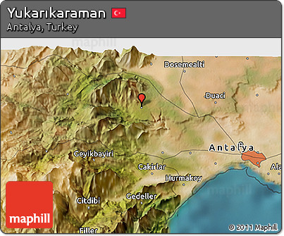 Satellite 3D Map of Yukarıkaraman