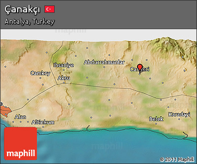 Satellite 3D Map of Çanakçı