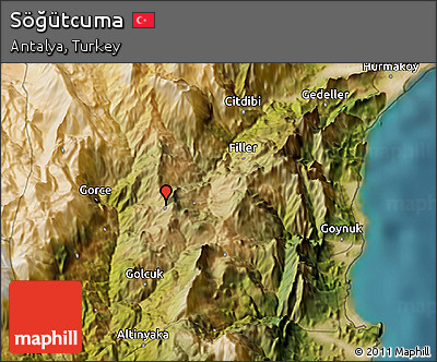 Satellite 3D Map of Söğütcuma