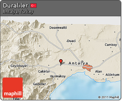 Shaded Relief 3D Map of Duraliler