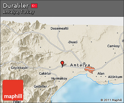Shaded Relief 3D Map of Duraliler