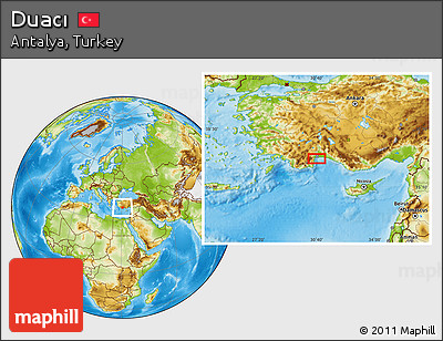 Physical Location Map of Duacı
