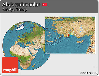 Satellite Location Map of Abdurrahmanlar