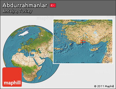 Satellite Location Map of Abdurrahmanlar