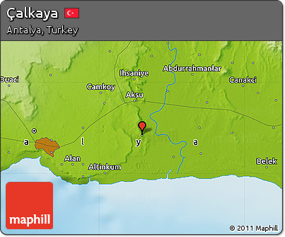 Physical Map of Çalkaya