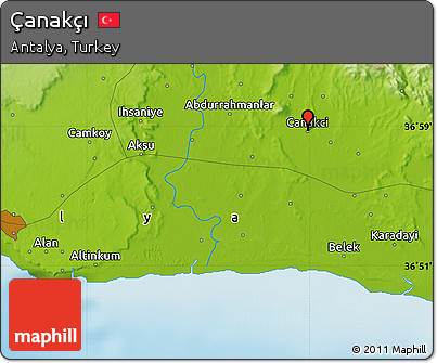 Physical Map of Çanakçı