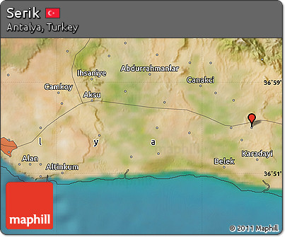 Satellite Map of Serik