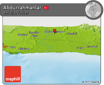 Physical Panoramic Map of Abdurrahmanlar